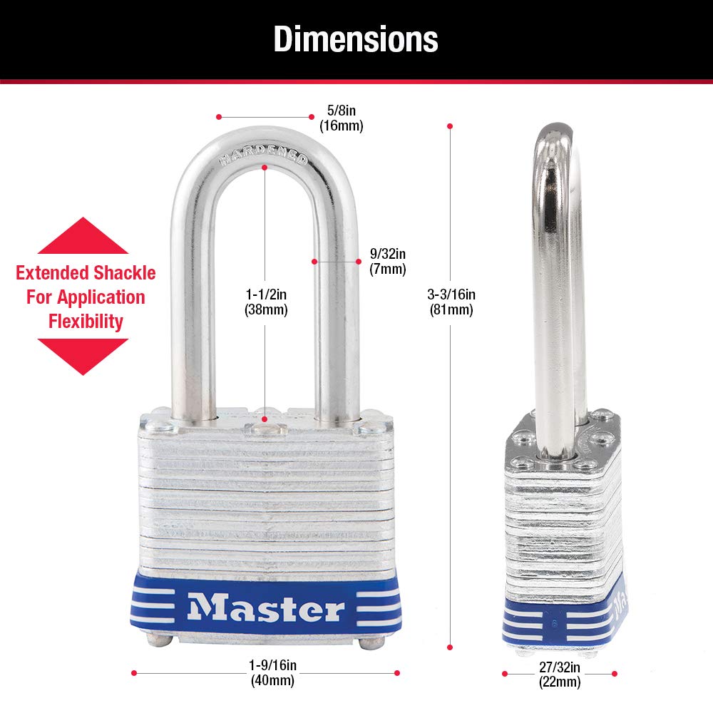Master Lock 3QLF padlocks fit outdoor fences and storage.