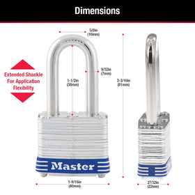 Master Lock 3QLF padlocks fit outdoor fences and storage.