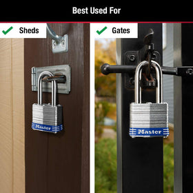 Master Lock 3TLF dual ball bearing locking reduces prying risk.