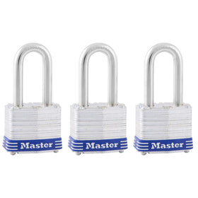 Master Lock 3TRILF padlock with long hardened shackle for outdoor use