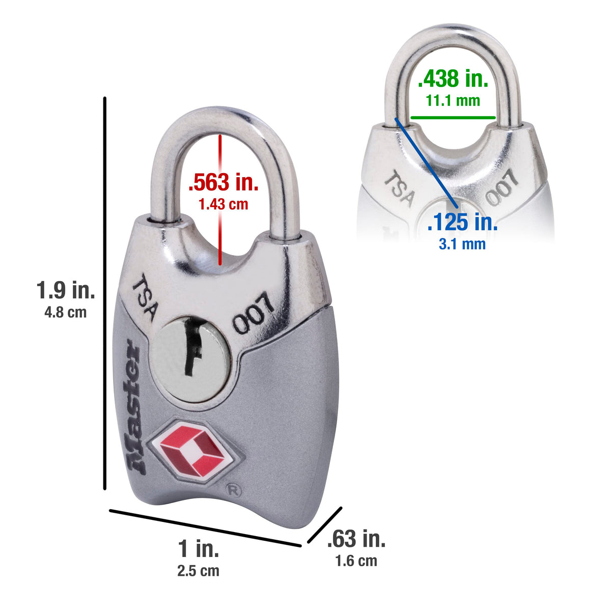 Master Lock 4689Q shrouded shackle protects against bolt cutters.