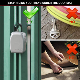 Master Lock 5414EC capacity view shows storage for up to five keys.