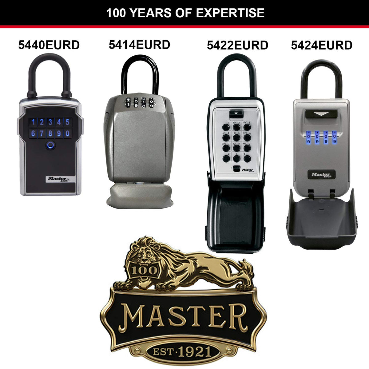 Master Lock 5414EC outdoor-ready design suits porches and entryways.