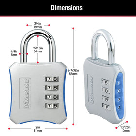 Master Lock 653BLUE two-pack provides convenient locker security for groups.