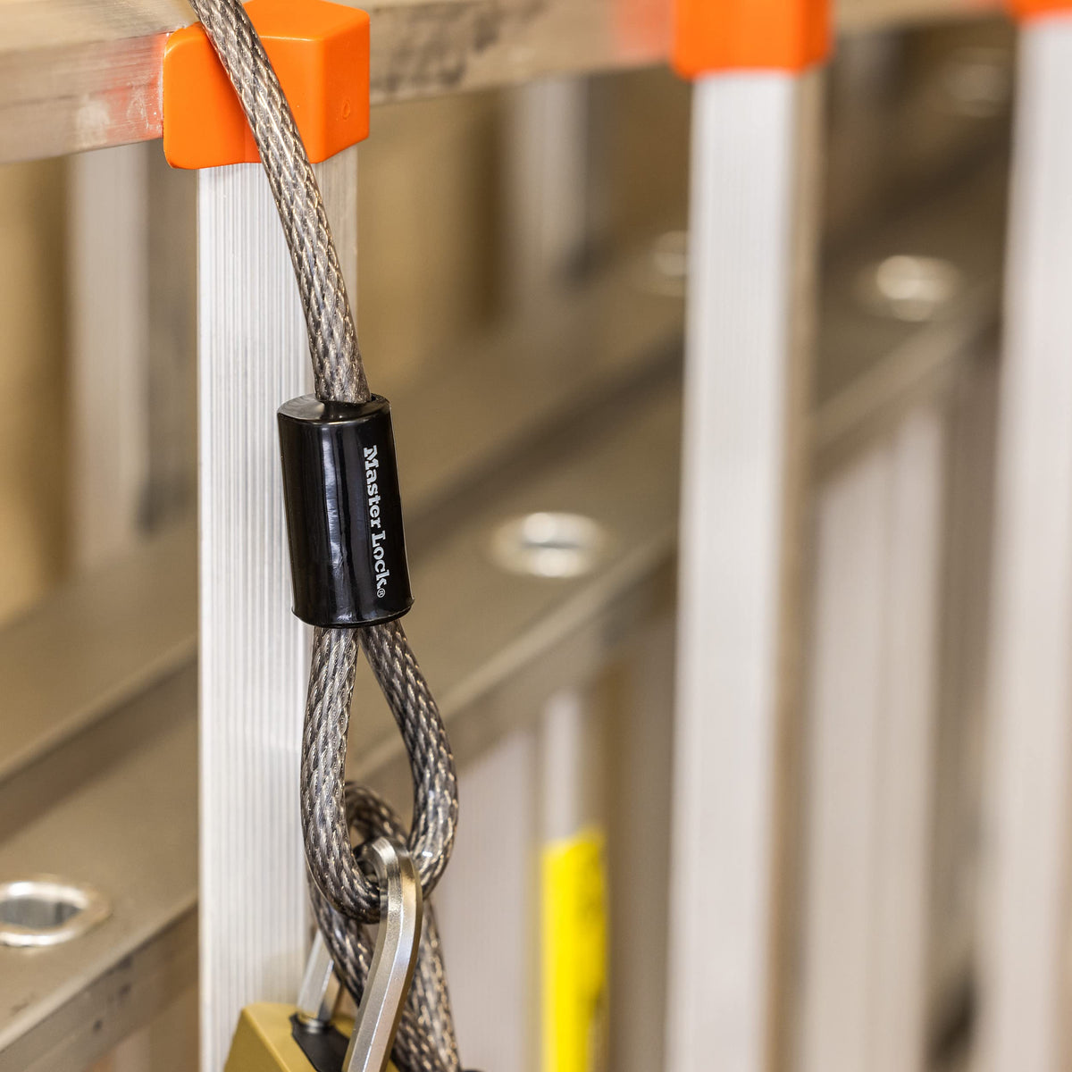 Master Lock 70DCC looped ends simplify locking around axles and handles