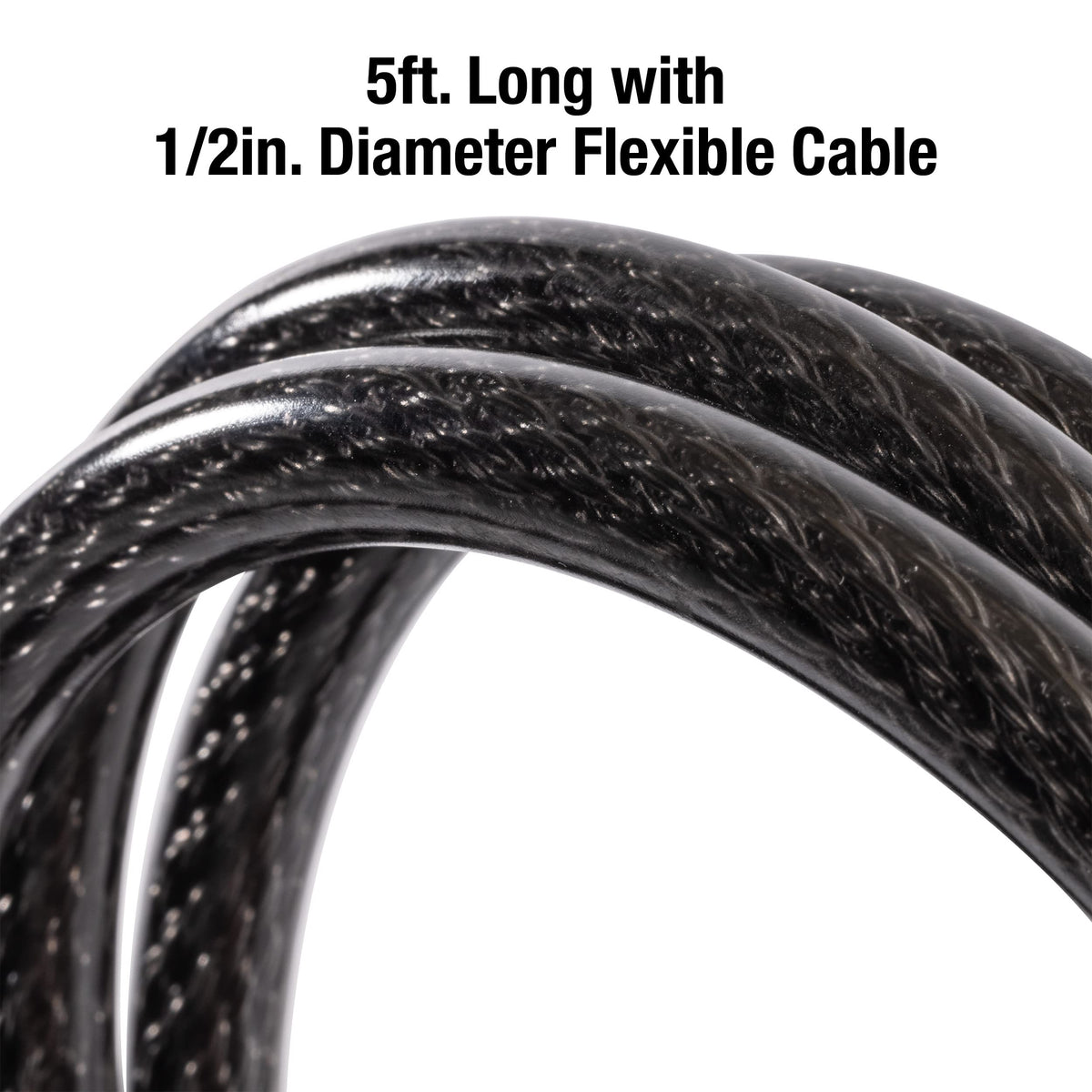 Master Lock 8370D braided steel cable construction for strength and flexibility