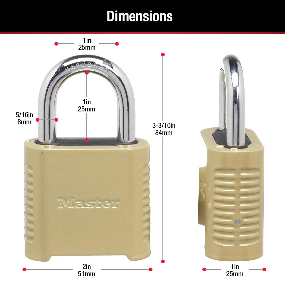 Master Lock 875D ideal for outdoor gates and sheds security.