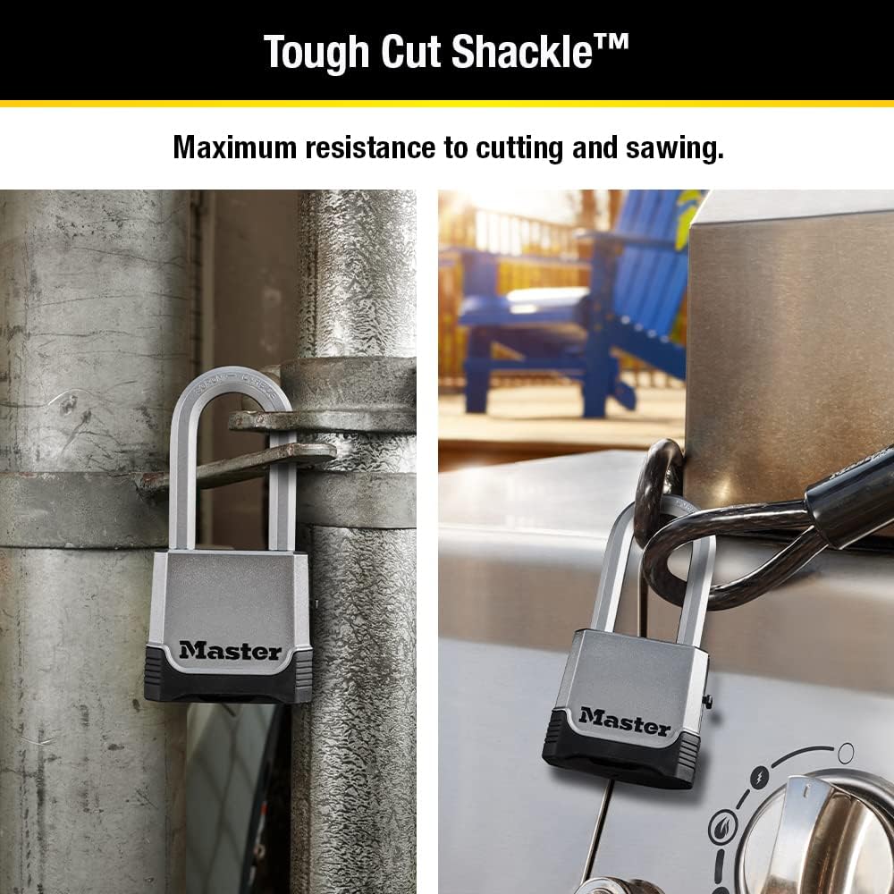 Master Lock M176XDLH roller pin cylinder enhances pick resistance and reliable operation.