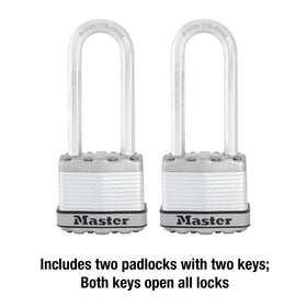 Master Lock M1XTLJ 4-pin cylinder resists picking and prying attempts.