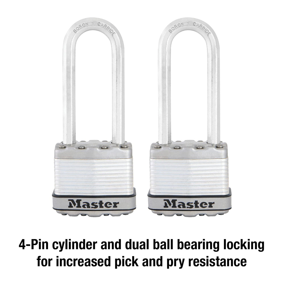 Master Lock M1XTLJ weather-resistant design with stainless steel outer components.