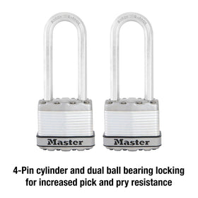 Master Lock M1XTLJ weather-resistant design with stainless steel outer components.