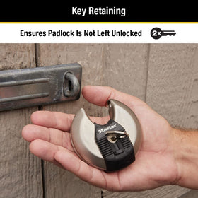 Master Lock M50XD four-pin cylinder improves pick resistance during daily use.