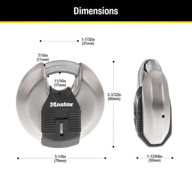 Master Lock M50XD weather-protected keyway shields the lock from moisture.