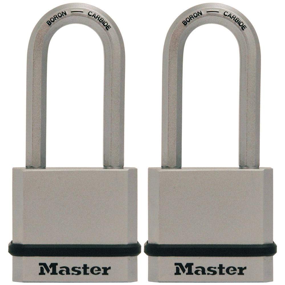 Master Lock M530XTLH solid steel body emphasizes strength for outdoor use.