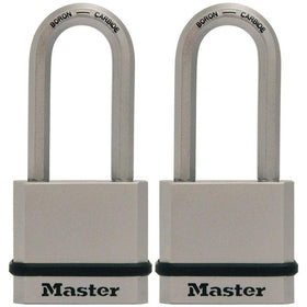 Master Lock M530XTLH solid steel body emphasizes strength for outdoor use.