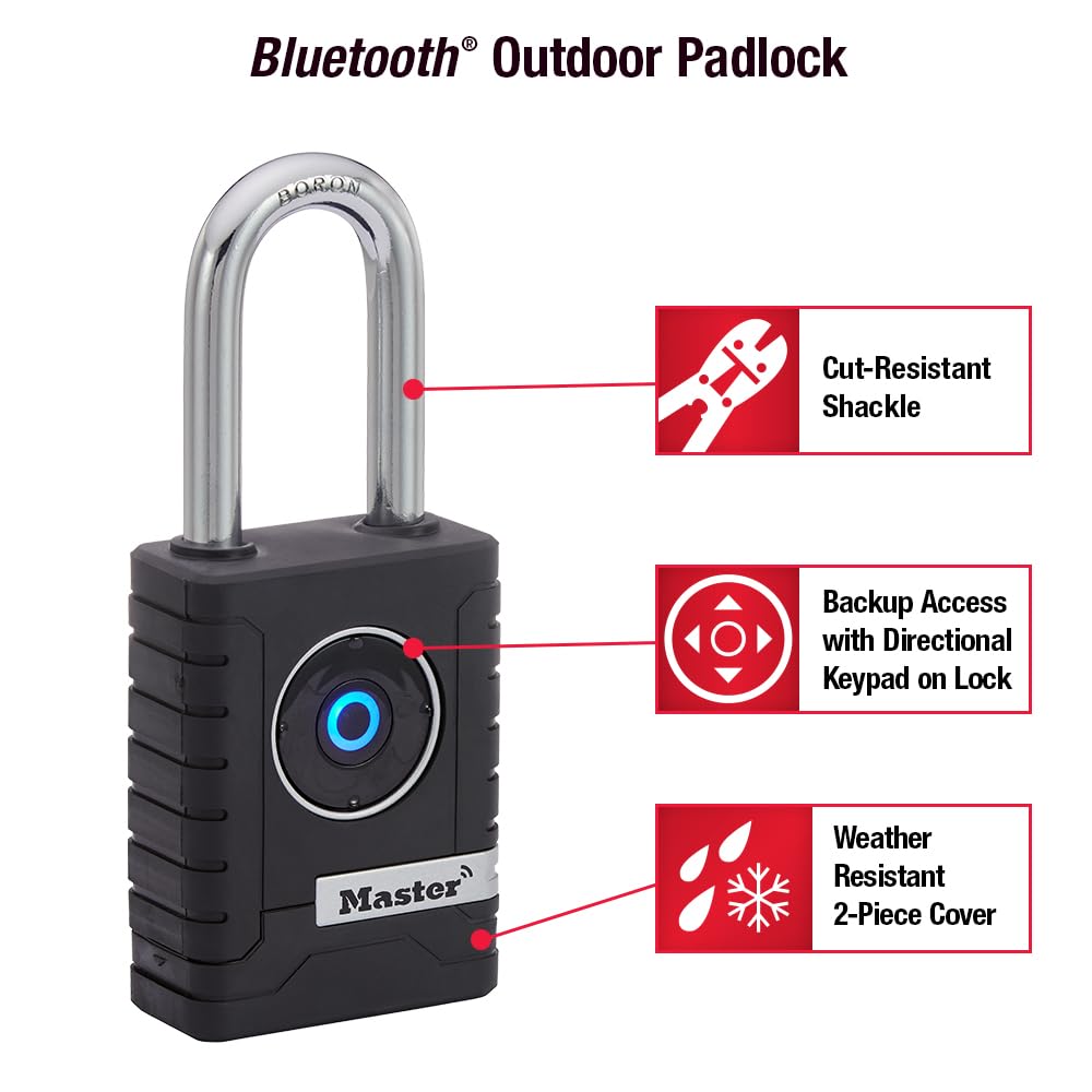 Master Lock outdoor padlock keypad in use enables quick entry for authorized users