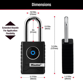 Master Lock padlock secured on a gate demonstrates versatile outdoor security