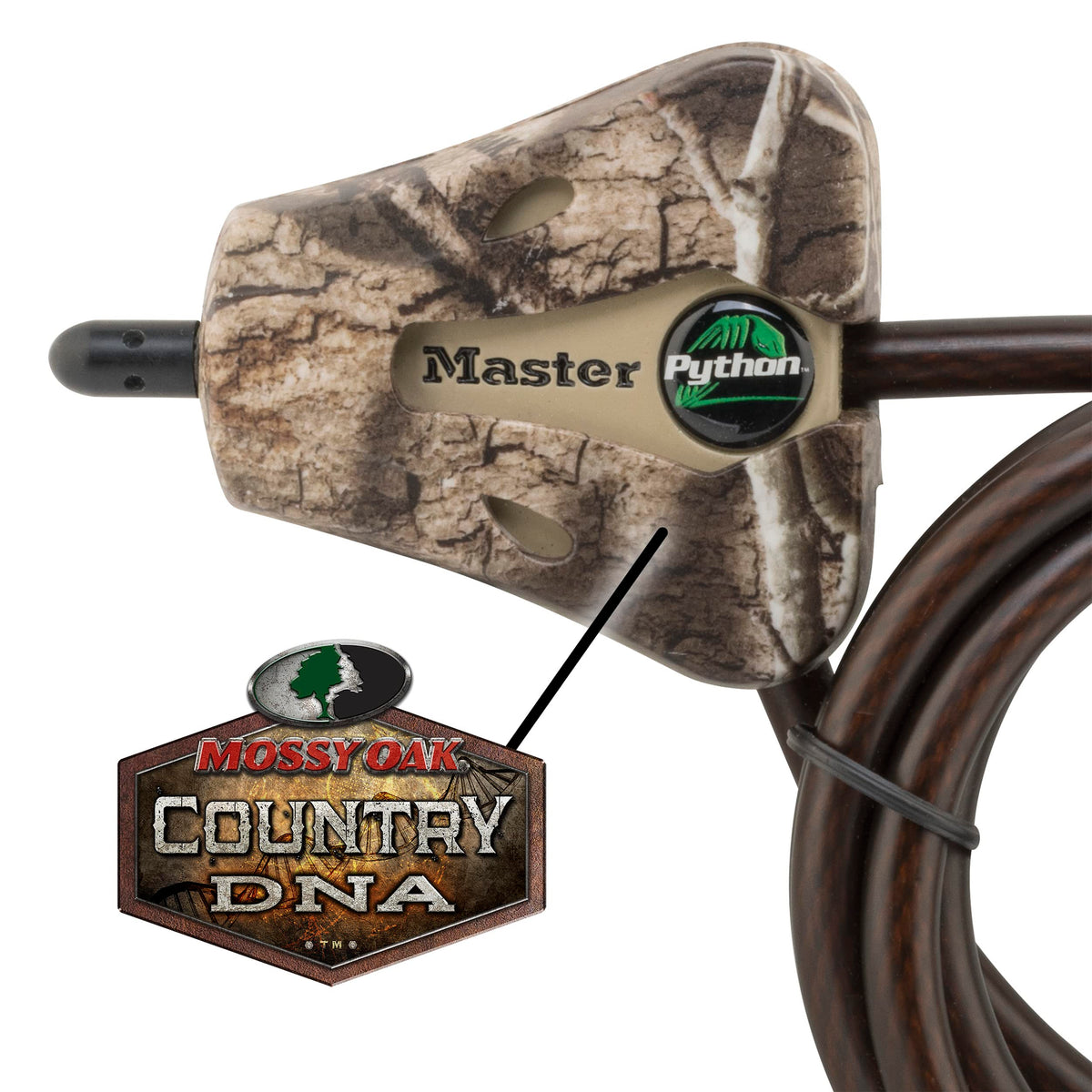 Master Lock Python cable lock shows braided steel for strength and flexibility