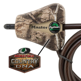 Master Lock Python cable lock shows braided steel for strength and flexibility