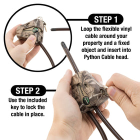 Master Lock Python cable lock demonstrates indoor and outdoor versatility