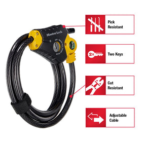 Patented tight-fit mechanism on Master Lock Python cable lock.