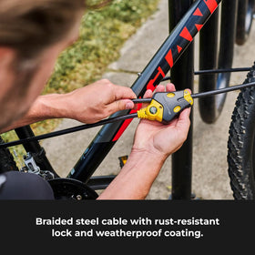 Rust-resistant Master Lock Python lock for durable outdoor security.