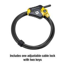 Two keys included with Master Lock Python cable lock for convenience.