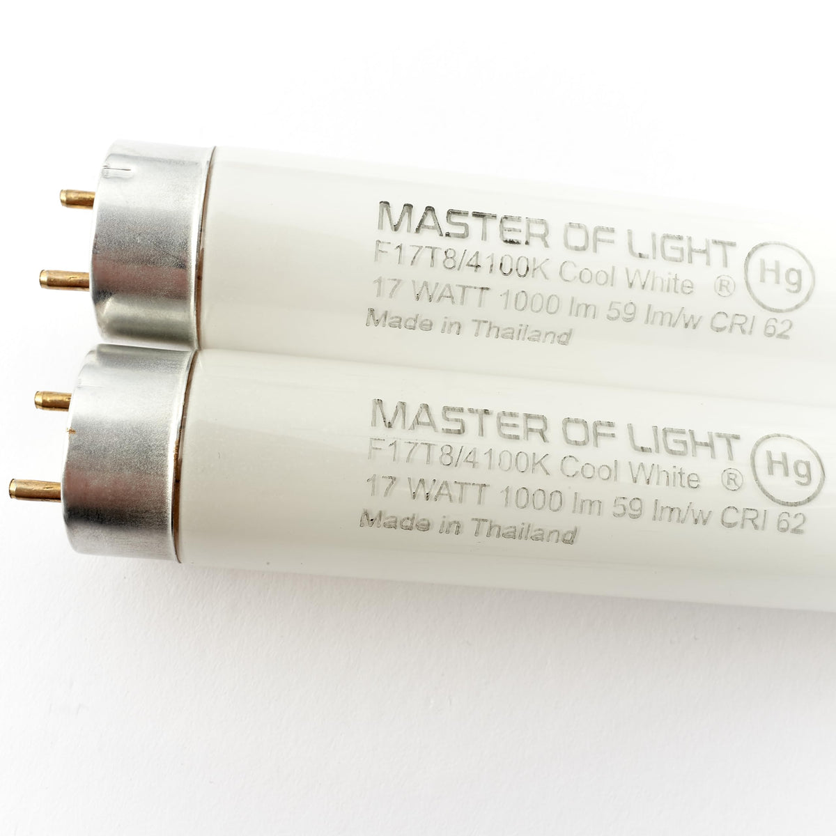 Master Of Light F17T8/CW 24in pack front view for easy replacement