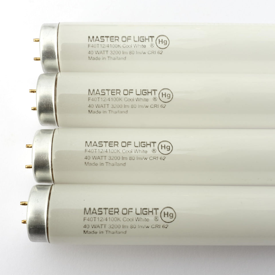 Master Of Light F40CW 4ft tube with cool white 4100K illumination.