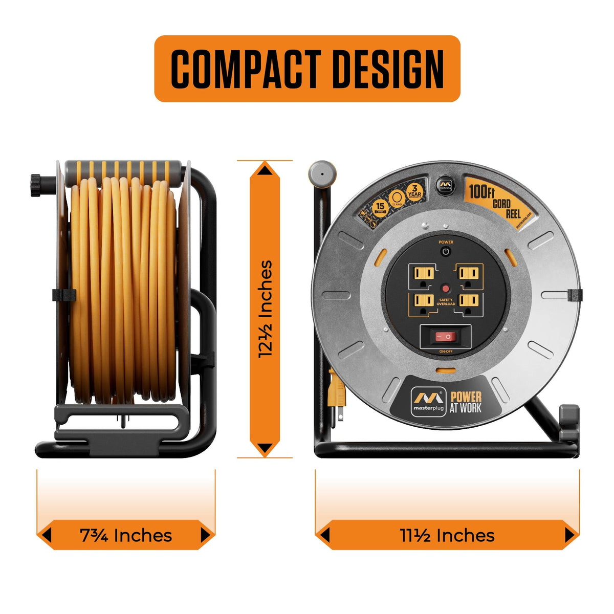 Masterplug high-visibility cable aiding safe operations in busy work environments.