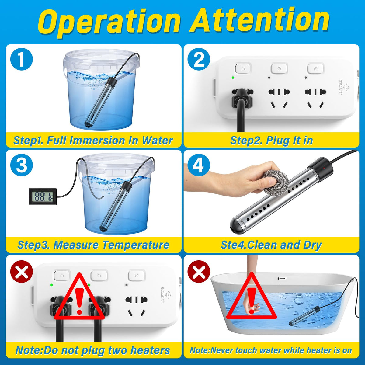 Mastwinsear works with buckets, basins, tubs for flexible heating