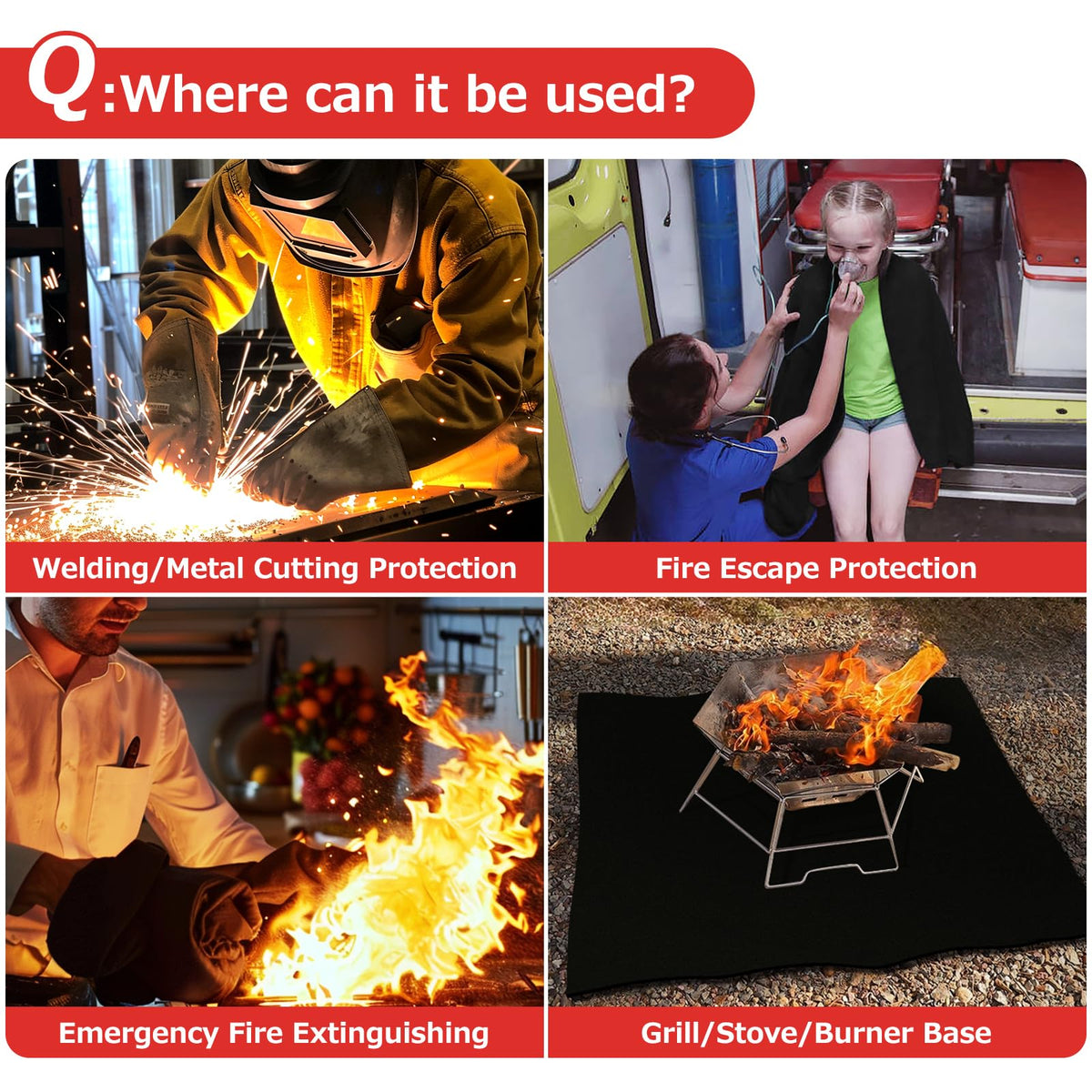 Matace welding blanket cut-to-fit easily to bench edges for precise coverage