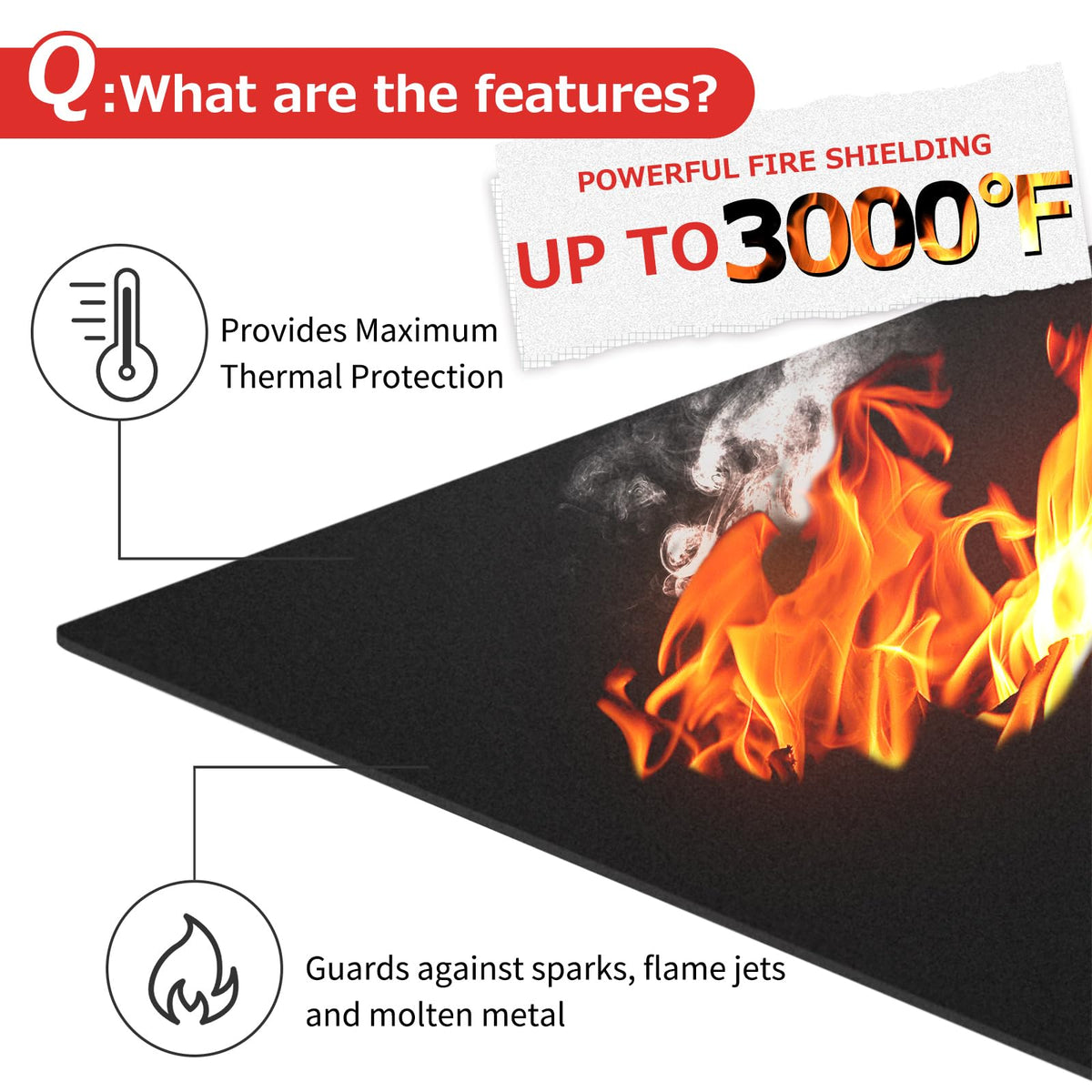 Matace welding blanket on a workbench protecting surface from sparks during welding