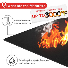 Matace welding blanket on a workbench protecting surface from sparks during welding