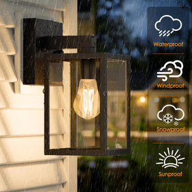 MATAMEYE E26 compatible lantern suited for LED, incandescent, and CFL bulbs.