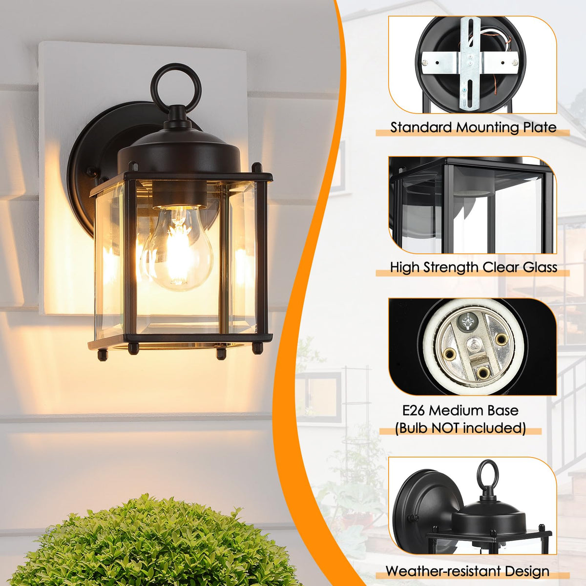Easy installation with included hardware simplifies mounting.