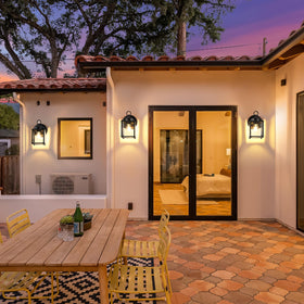 Perfect for entryways and hallways with clear glass glow.