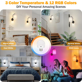 MATAMEYE wall sconce remote control use for convenient on off color and brightness
