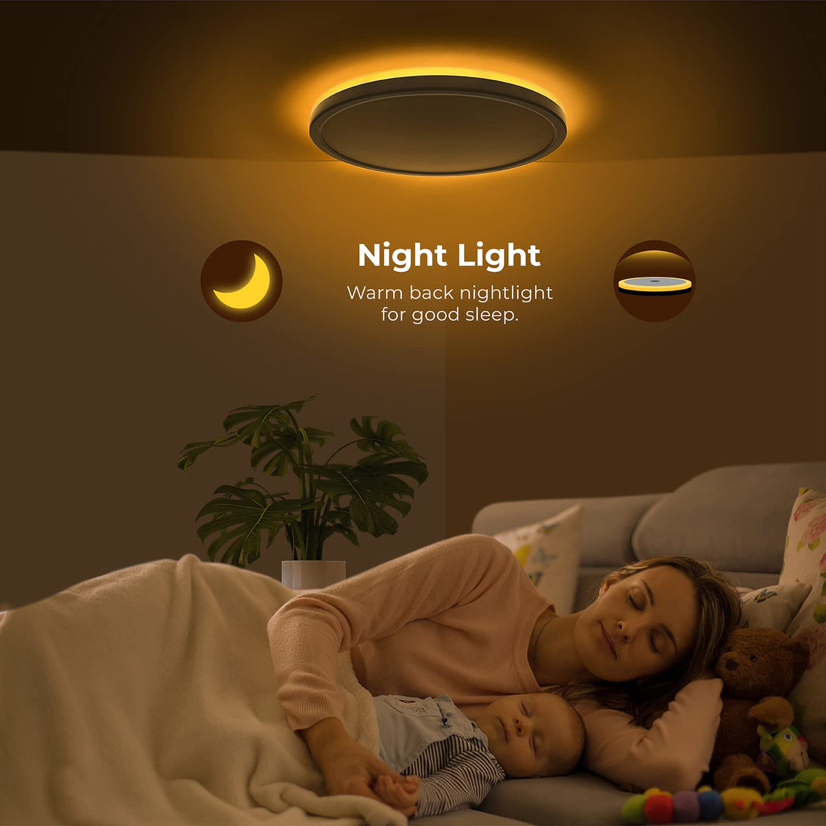 Matane 2Pack LED flush mount 4000K natural white for balanced daylight.