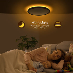 Matane bedroom ambience light from a 12-inch flush mount for relaxing nights.