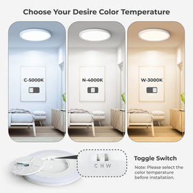 Matane dimmable round ceiling light for adjustable mood.