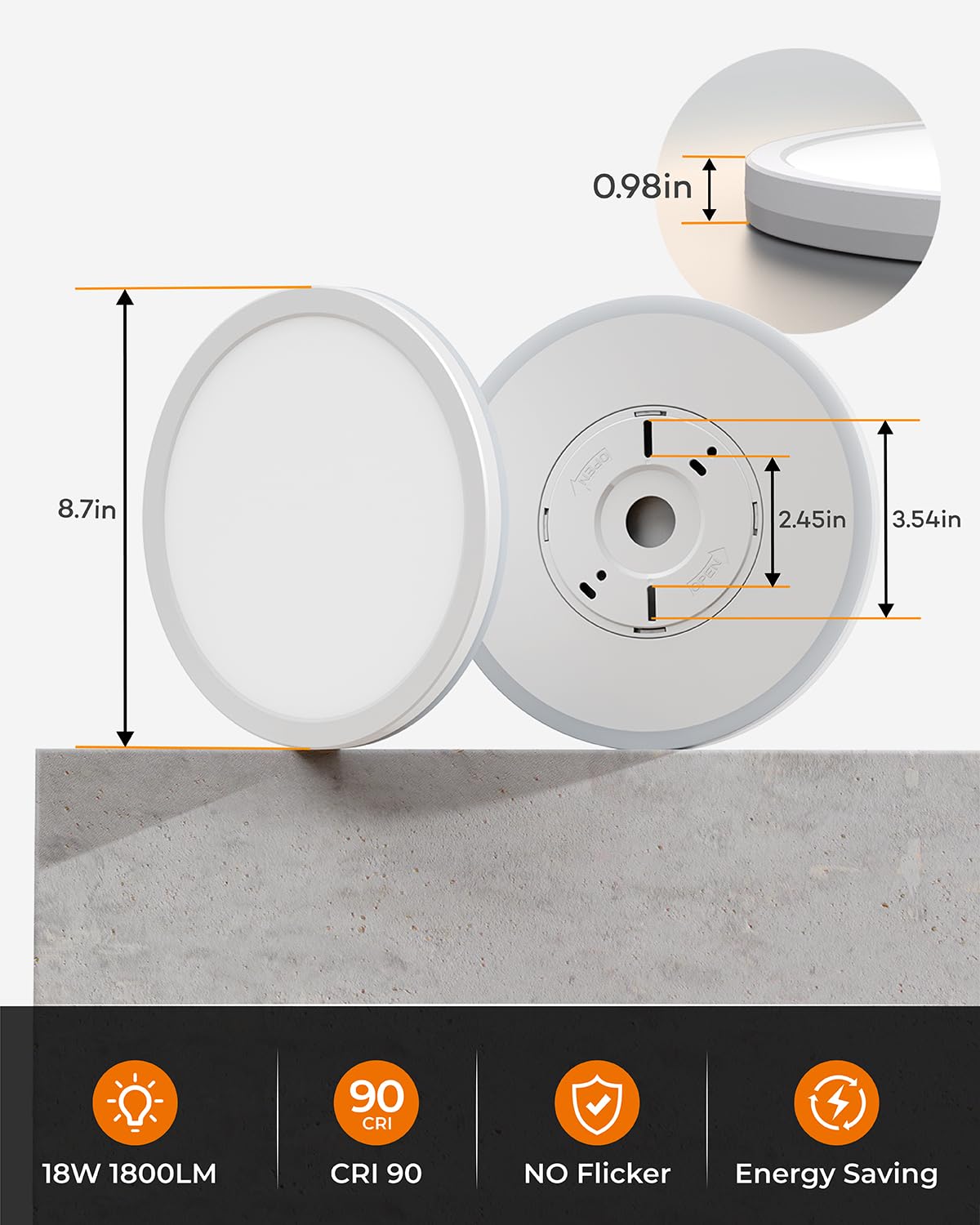 Matane LED chips with high CRI provide accurate colors and reduced eye strain.