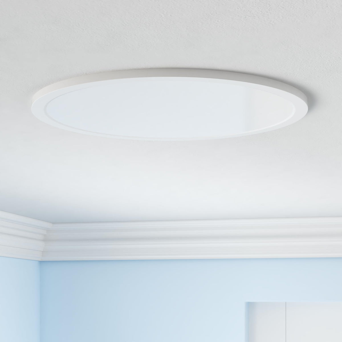 Matane wired flush-mount light offers easy installation for closets and hallways.