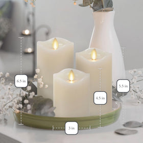 Matchless Candle Co. Luminara 5.5-inch side view shows smooth wax edge.