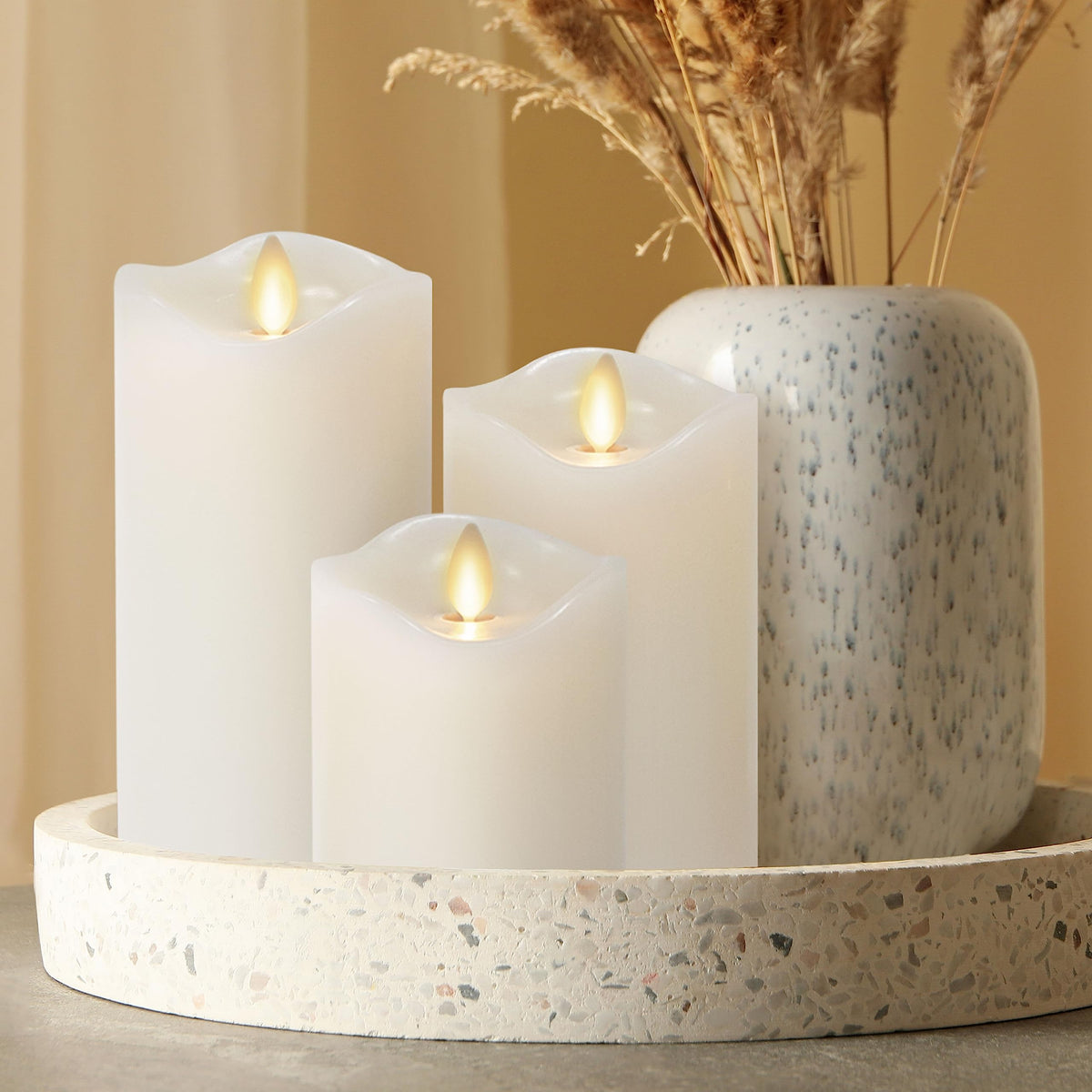 Matchless Candle Co. Luminara 6.5-inch side view for centerpiece impact.