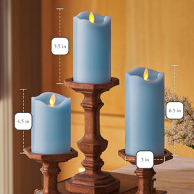 Matchless Candle Co. Luminara set3 gift-ready packaging suits presents and holidays.