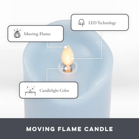 Matchless Candle Co. Luminara set3 warm white glow creates inviting atmosphere.