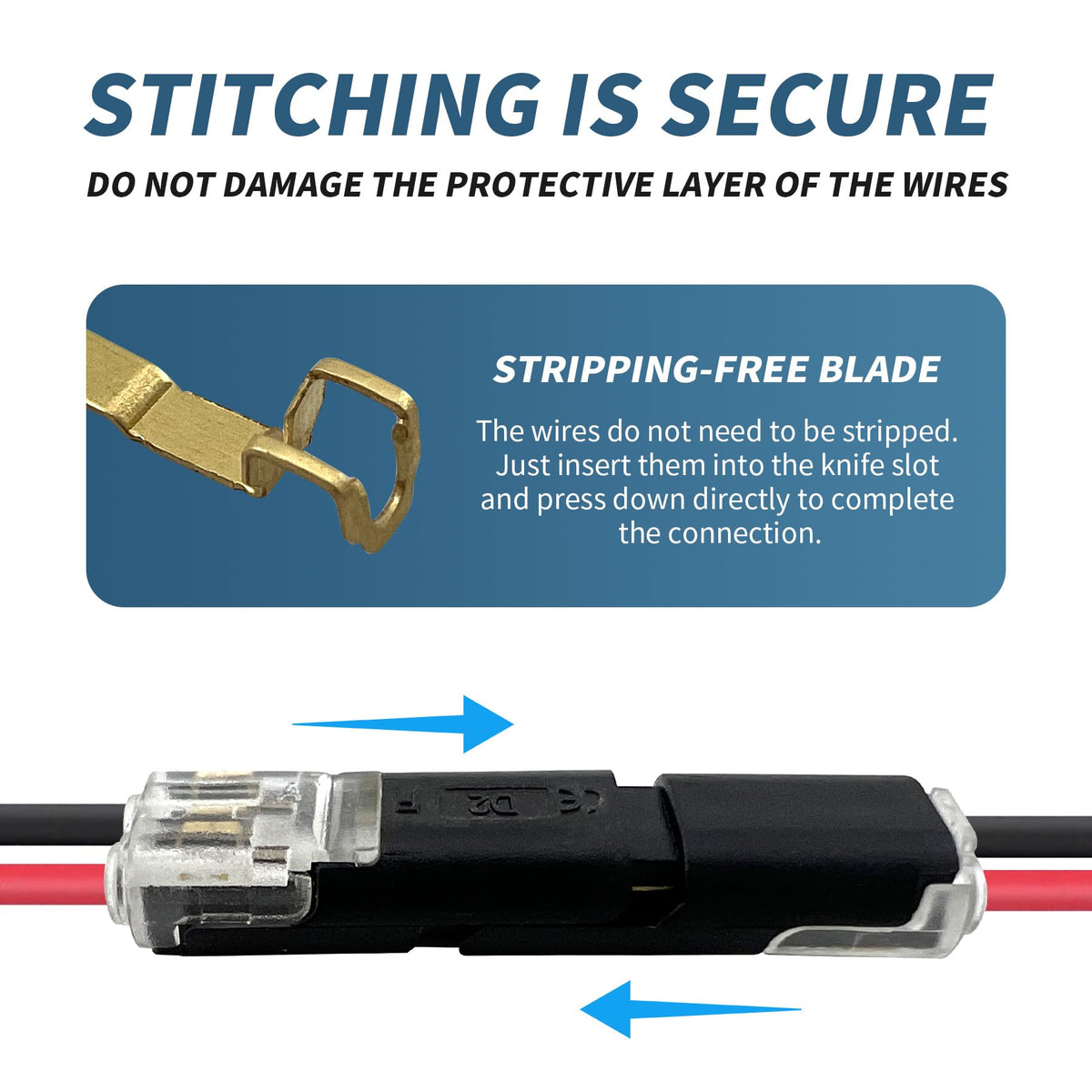 MateIJS 22-18 AWG compatibility works with LED strips, speakers, and DC appliances.