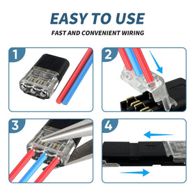 Durable polycarbonate shell and brass conductors for safe, reliable connections.