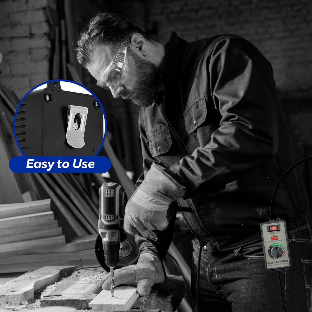 Matell unit with overload protection helps prevent current spikes.